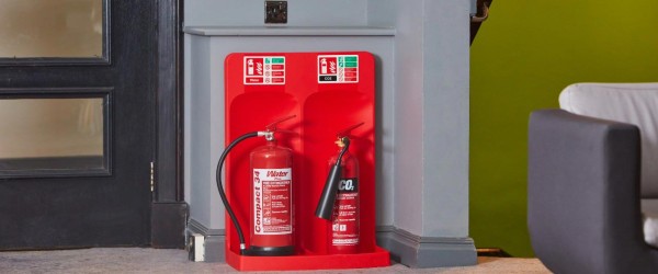 Twin Fire Extinguishers - Red Box Fire Control